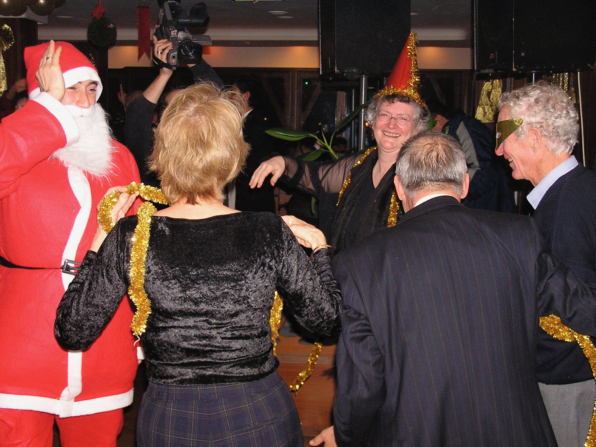 Santa dancing with us